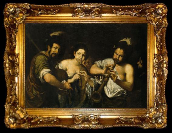 framed  Bernardo Strozzi Concert, ta009-2